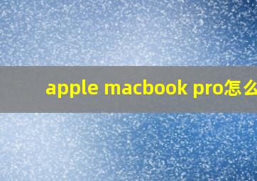 apple macbook pro怎么读